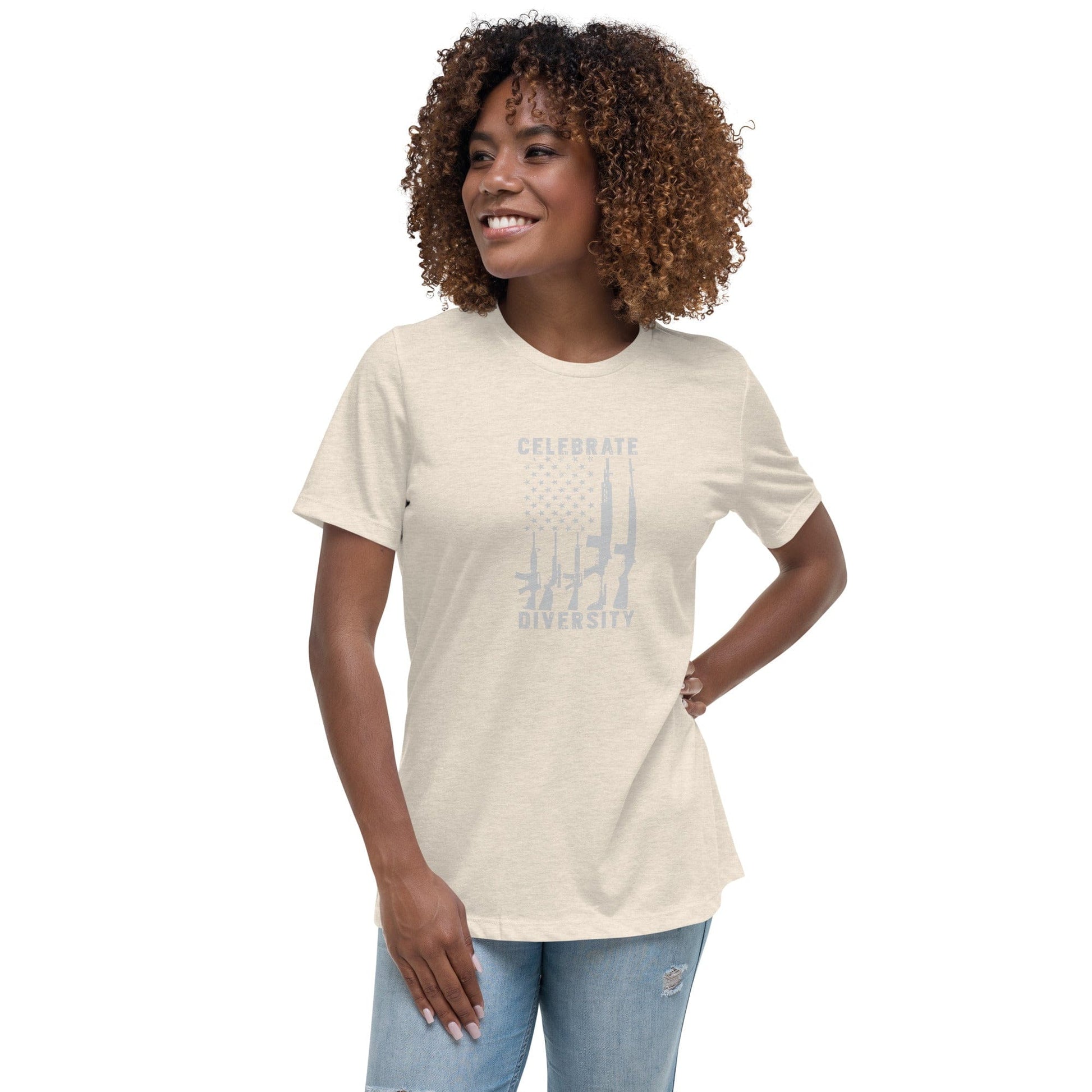 Liberty & Lead Apparel Heather Prism Natural / S Celebrate Diversity - Ladies Relaxed Tee