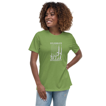 Liberty & Lead Apparel Leaf / S Celebrate Diversity - Ladies Relaxed Tee