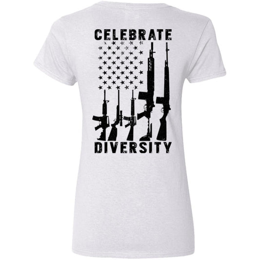 Liberty & Lead Apparel Apparel Celebrate Diversity - Ladies V-Neck Tee