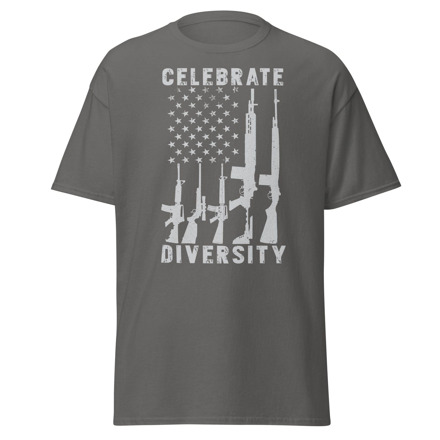 Liberty & Lead Apparel Charcoal / S Celebrate Diversity / Many Weapons / Gun Flag / Rifles - Men's Classic Tee