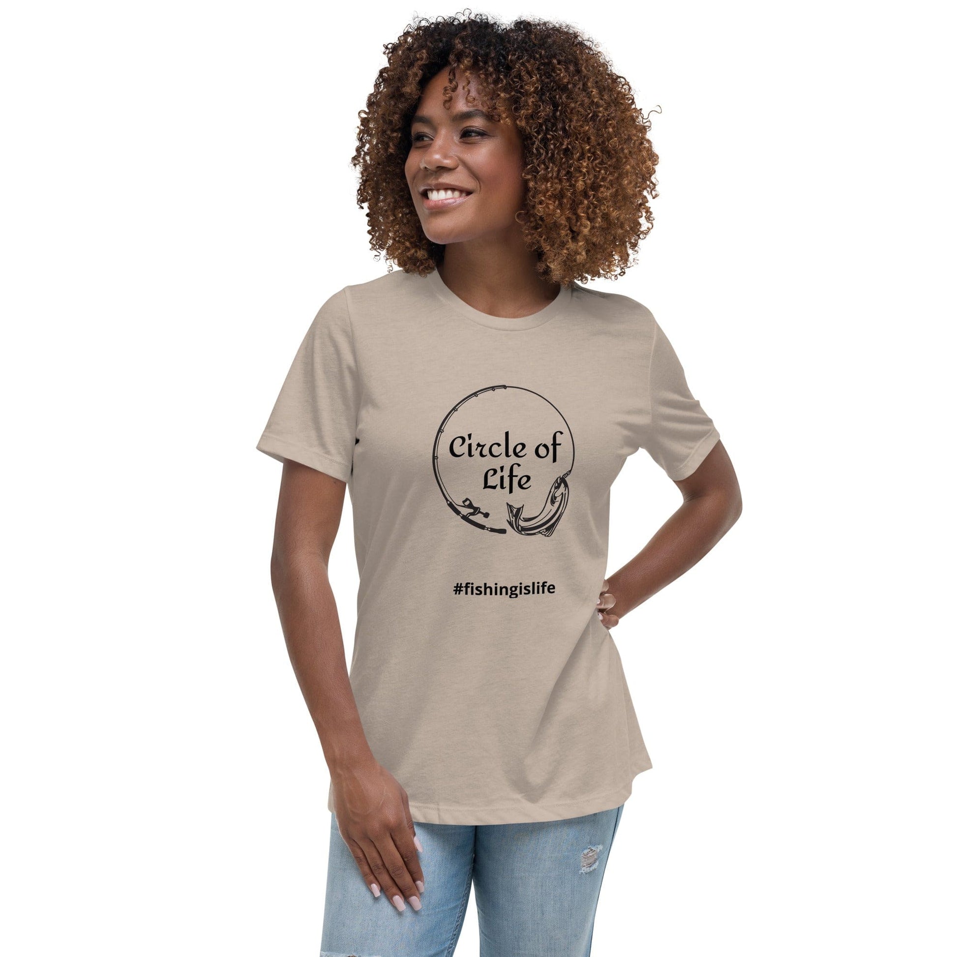 Liberty & Lead Apparel Heather Stone / S Circle of Life - Ladies Relaxed Tee