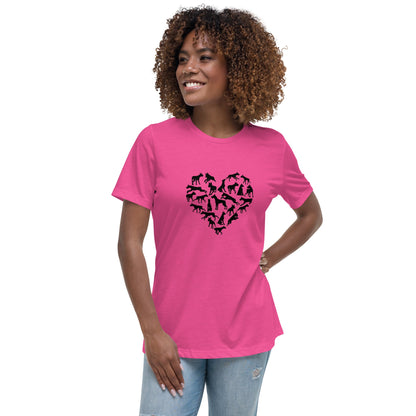 Liberty & Lead Apparel Berry / S Dane Love - Ladies Relaxed Tee