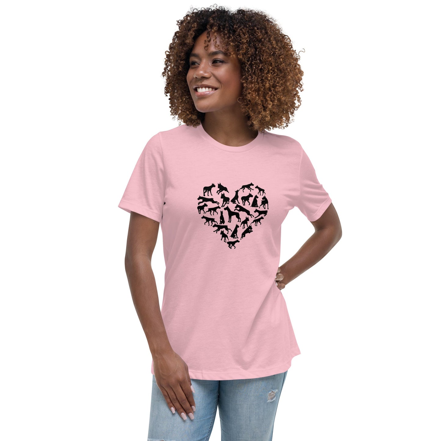 Liberty & Lead Apparel Pink / S Dane Love - Ladies Relaxed Tee