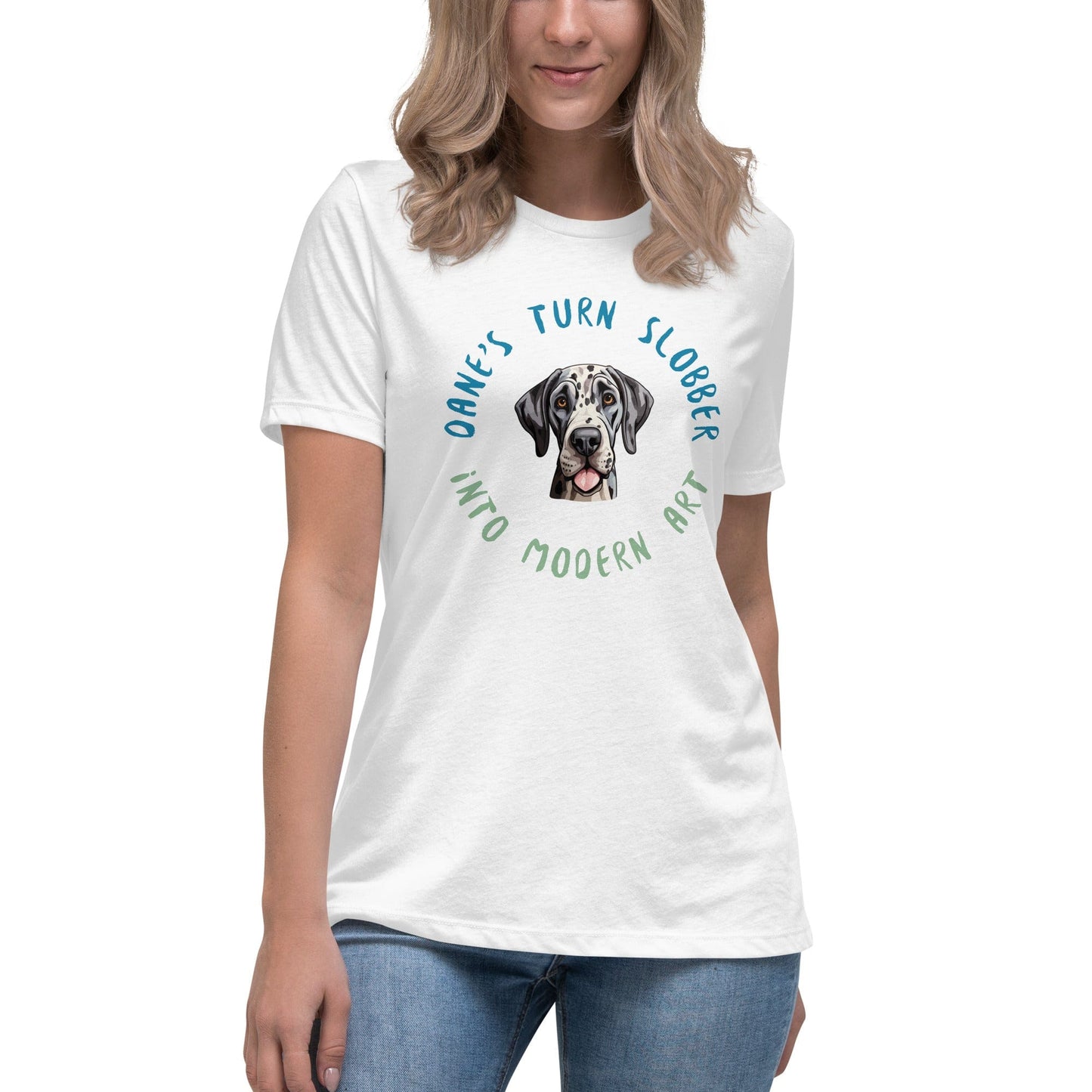 Liberty & Lead Apparel White / S Dane Slobber - Ladies Relaxed Tee