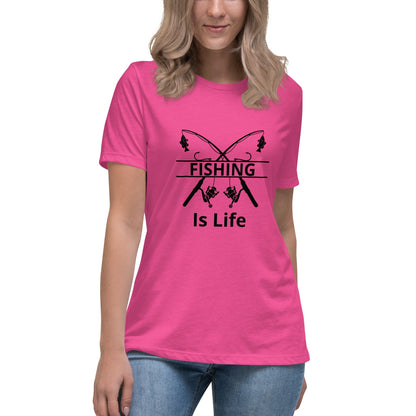 Liberty & Lead Apparel Fishing Is Life - Ladies Relaxed Tee