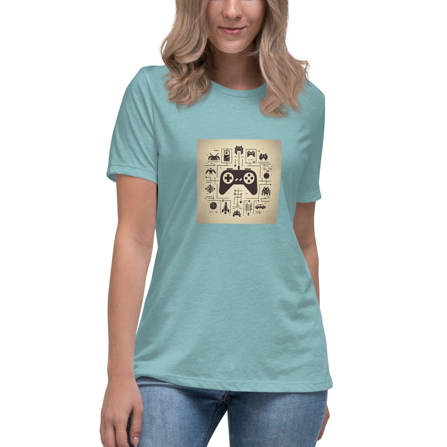 Liberty & Lead Apparel Heather Blue Lagoon / S Gamer - Ladies Relaxed Tee