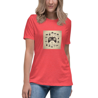 Liberty & Lead Apparel Heather Red / S Gamer - Ladies Relaxed Tee