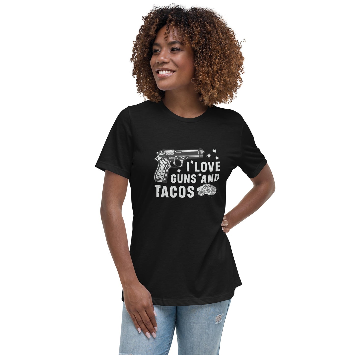 Liberty & Lead Apparel Black / S Guns and Tacos - Ladies Relaxed Tee