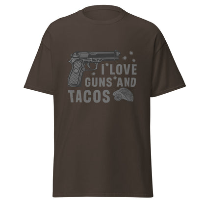 Liberty & Lead Apparel Dark Chocolate / S I Love Guns and Tacos 2 - Men's Classic Tee