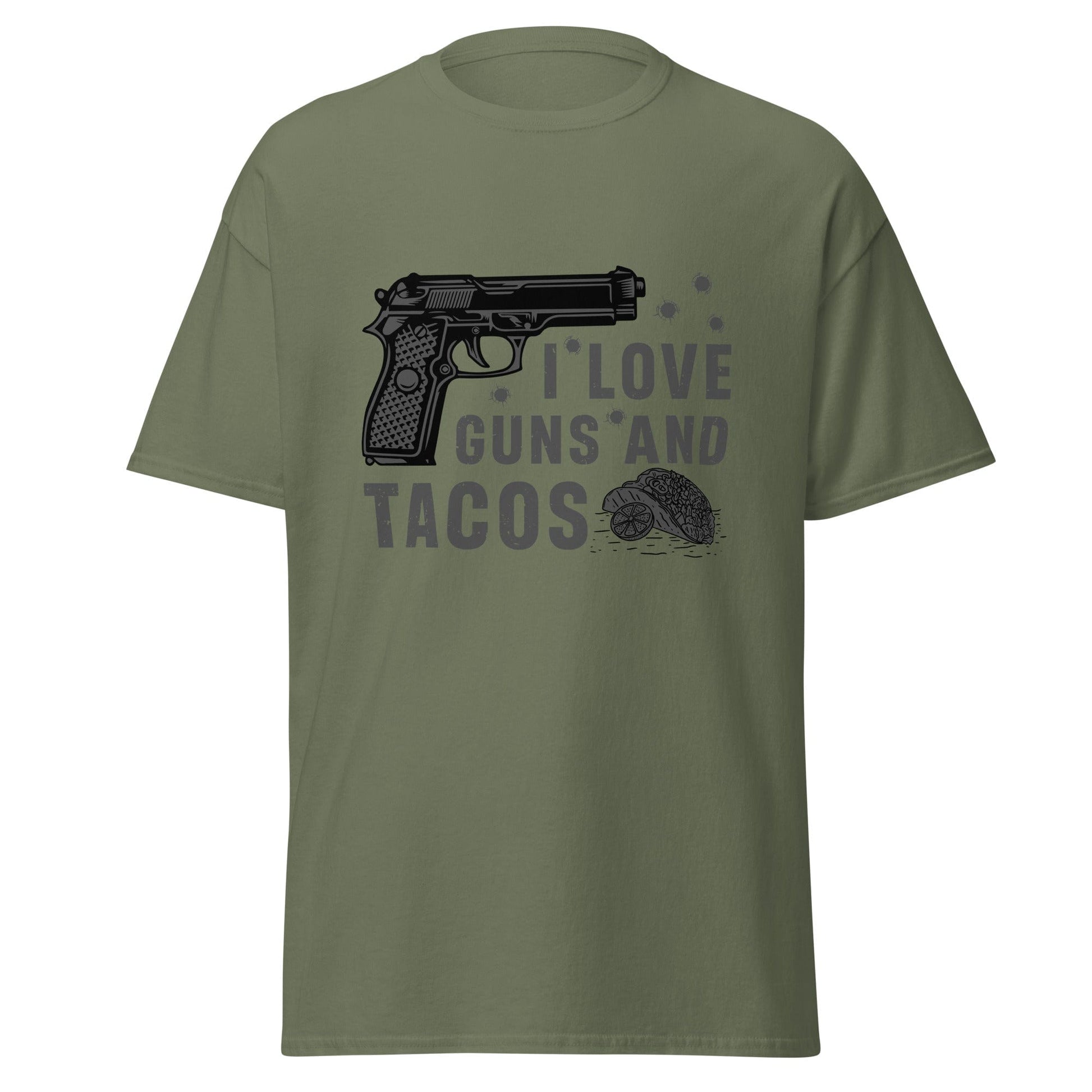 Liberty & Lead Apparel Military Green / S I Love Guns and Tacos 2 - Men's Classic Tee