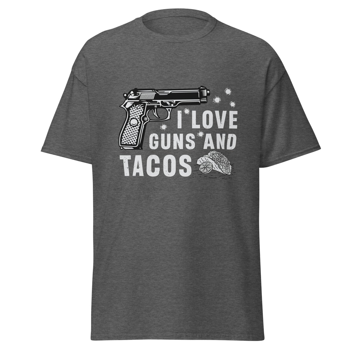 Liberty & Lead Apparel Dark Heather / S I Love Guns and Tacos - Men's Classic Tee