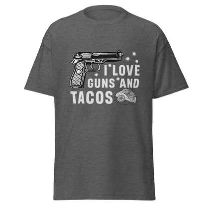 Liberty & Lead Apparel Dark Heather / S I Love Guns and Tacos - Men's Classic Tee