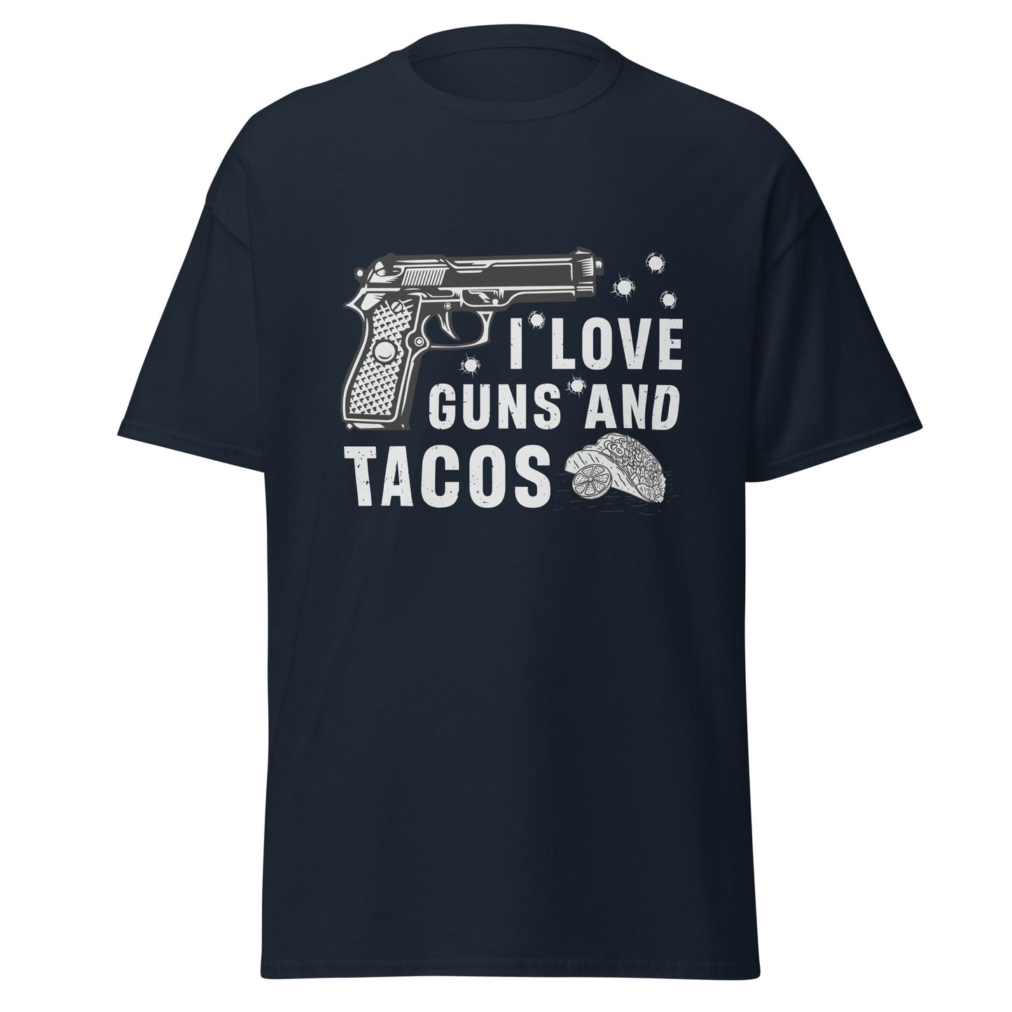 Liberty & Lead Apparel Navy / S I Love Guns and Tacos - Men's Classic Tee