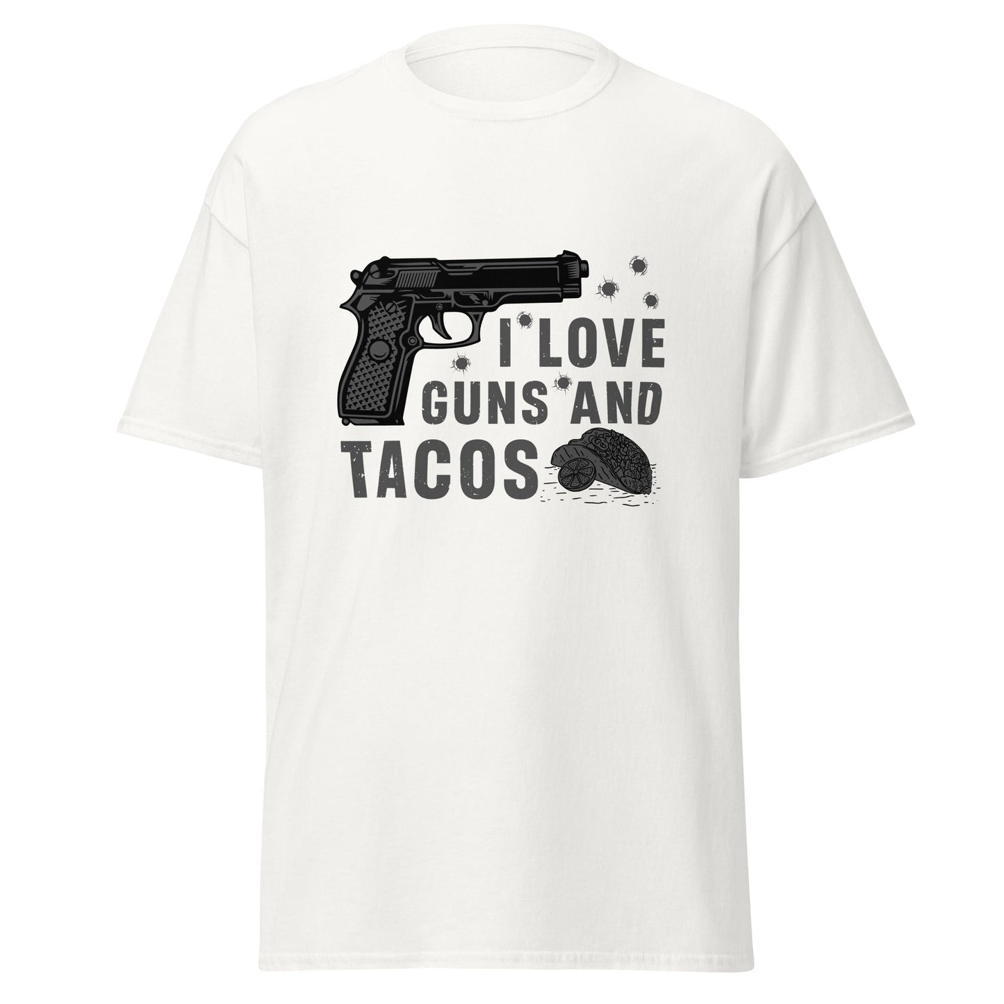 Liberty & Lead Apparel White / S I Love Guns and Tacos / Tacos and Guns / But First Tacos - Men's Classic Tee