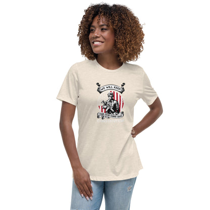 Liberty & Lead Apparel Keep Our Guns - Ladies Relaxed Tee