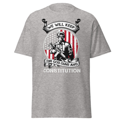 Liberty & Lead Apparel Sport Grey / S Keep Our Guns - Men's Classic Tee