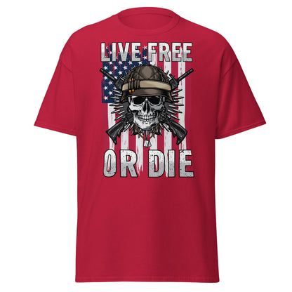 Liberty & Lead Apparel Cardinal / S Live Free or Die - Men's Classic Tee