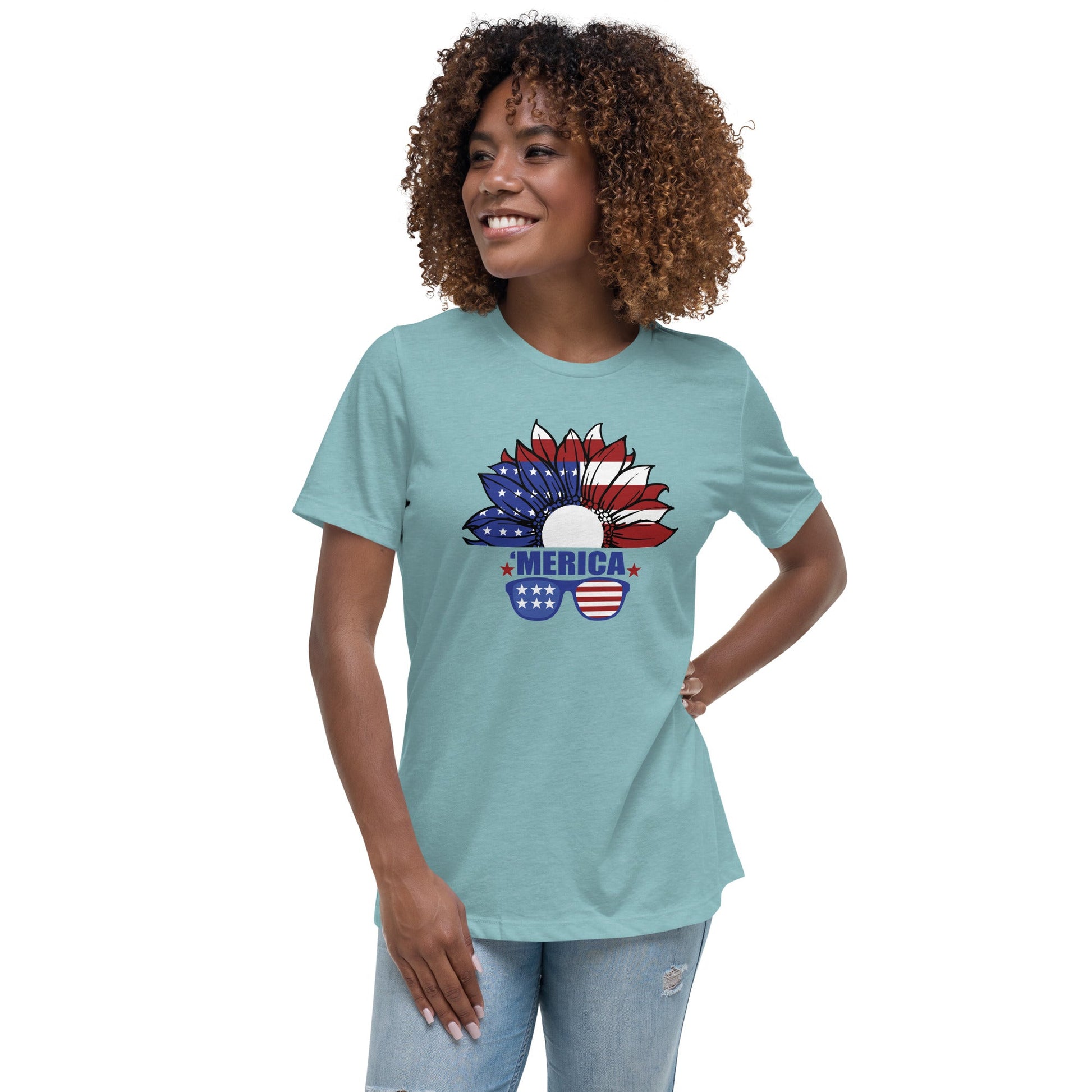 Liberty & Lead Apparel Heather Blue Lagoon / S Merica