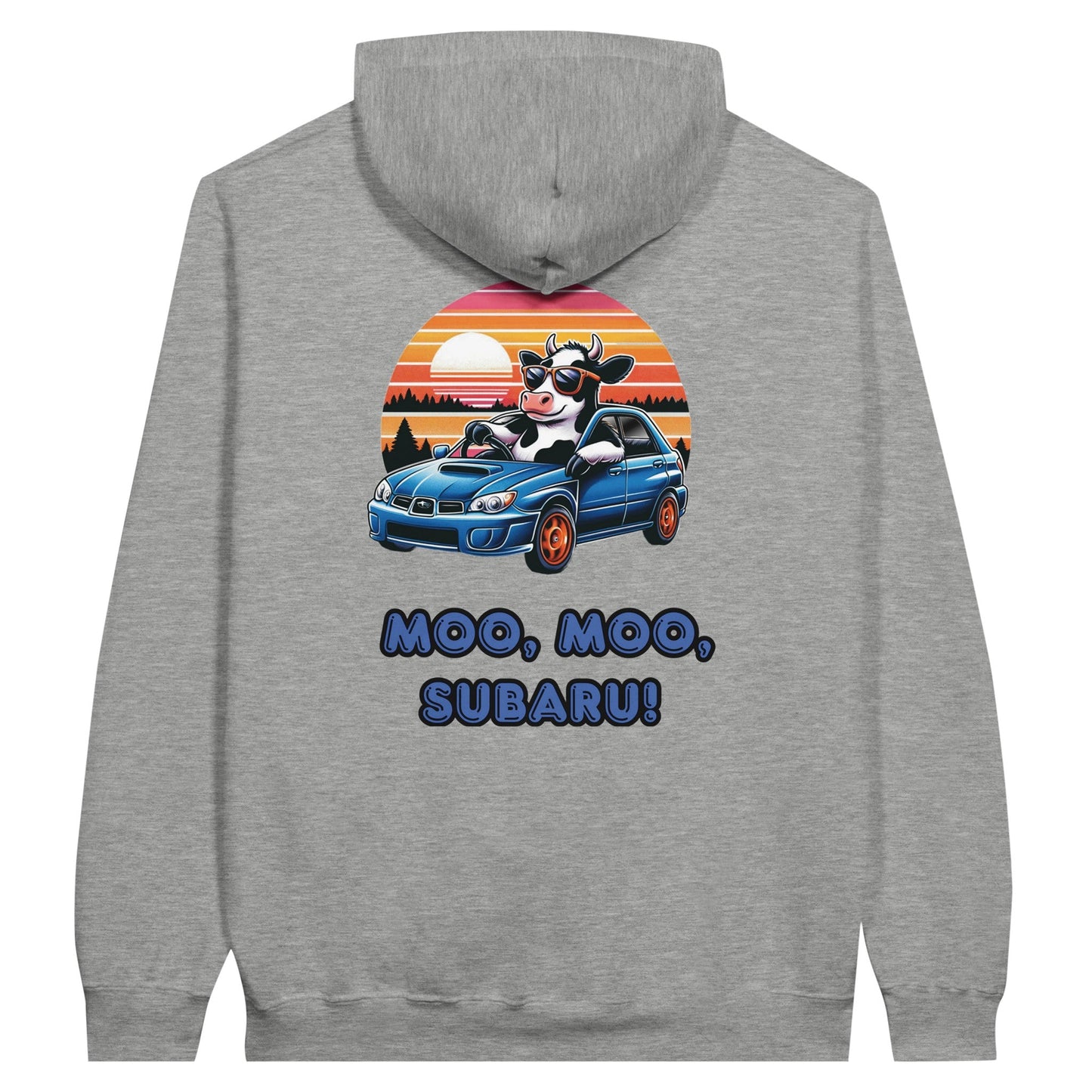 Liberty & Lead Apparel Print Material Ash / S Moo Moo Subaru Subie Lovers Funny Cow - Unisex Hoodie