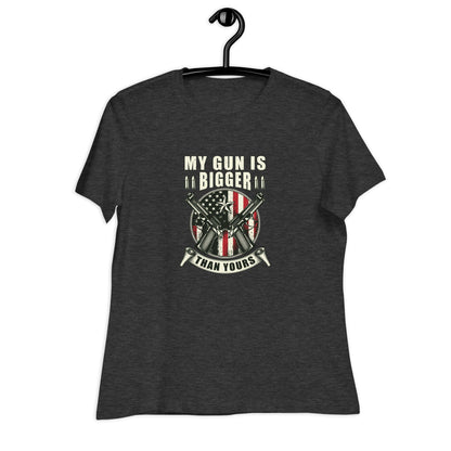 Liberty & Lead Apparel My Gun Is Bigger - Ladies Relaxed Tee