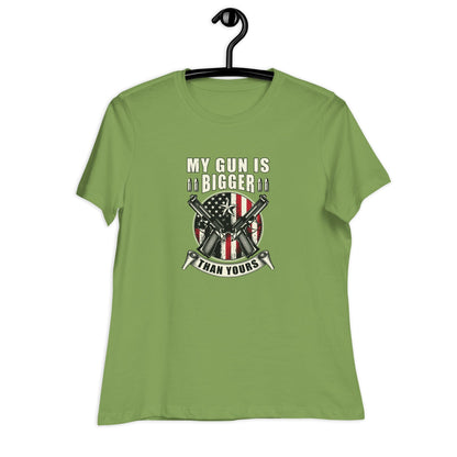 Liberty & Lead Apparel My Gun Is Bigger - Ladies Relaxed Tee