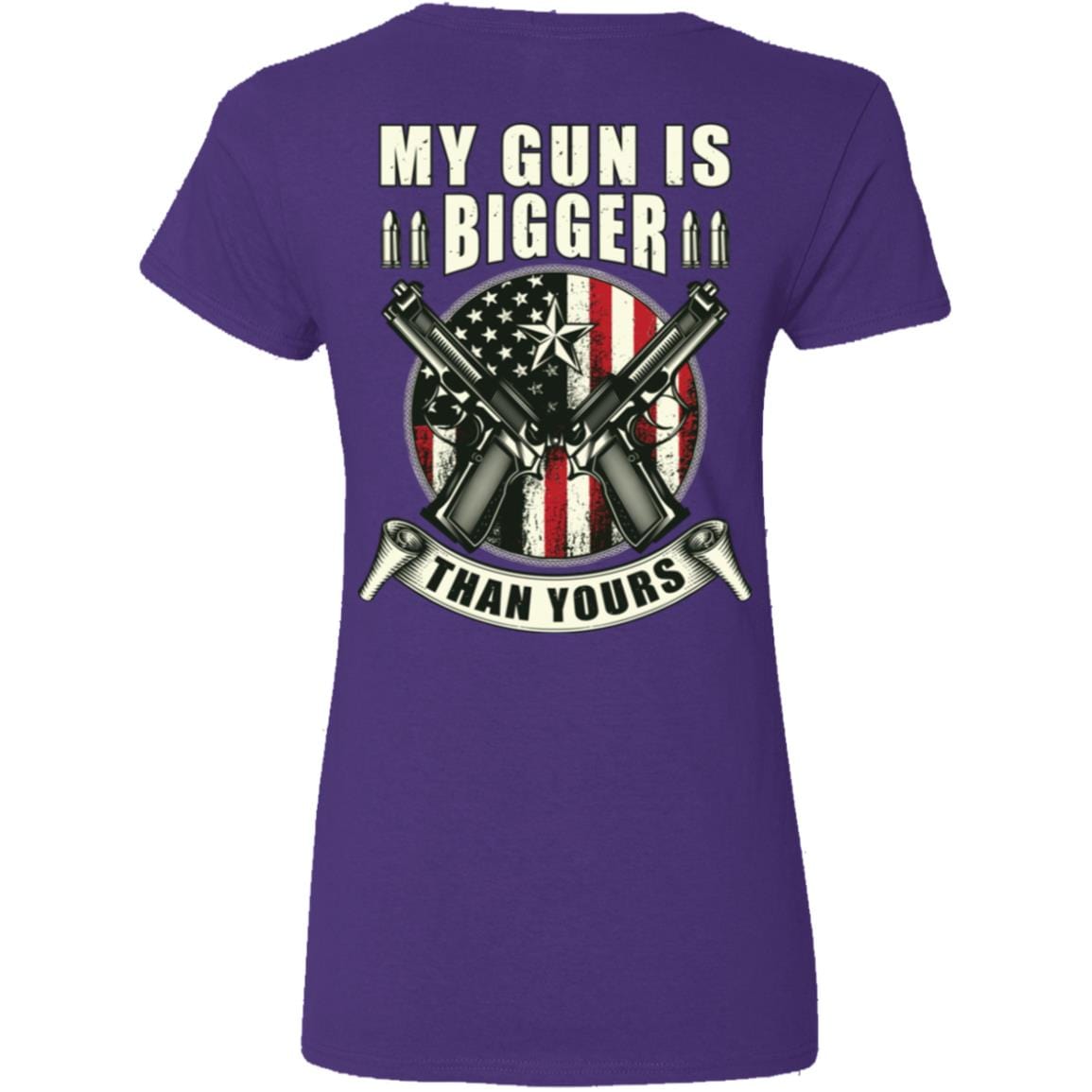 Liberty & Lead Apparel Apparel My Gun is Bigger - Ladies V-Neck Tee