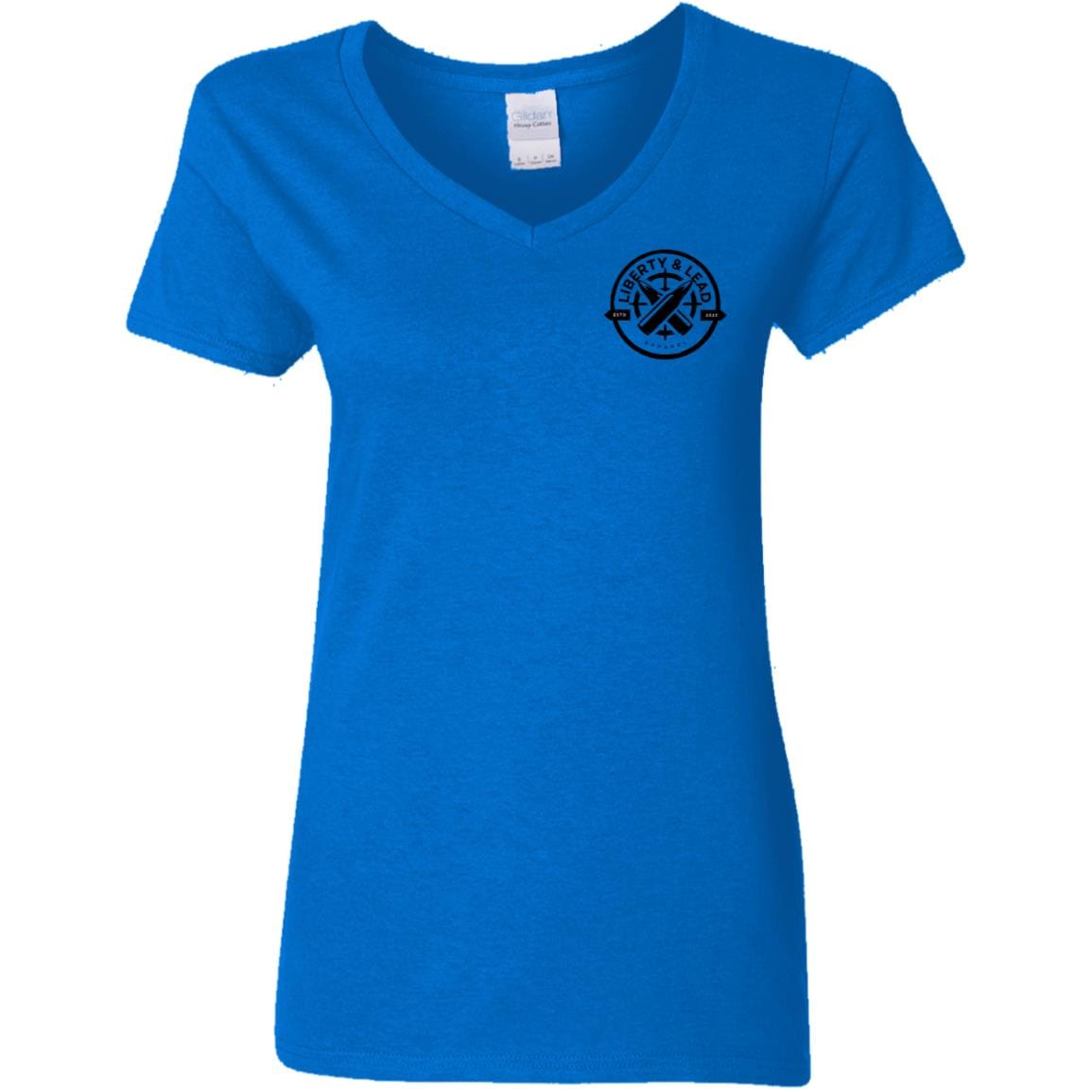 Liberty & Lead Apparel Apparel Royal / S My Gun is Bigger - Ladies V-Neck Tee