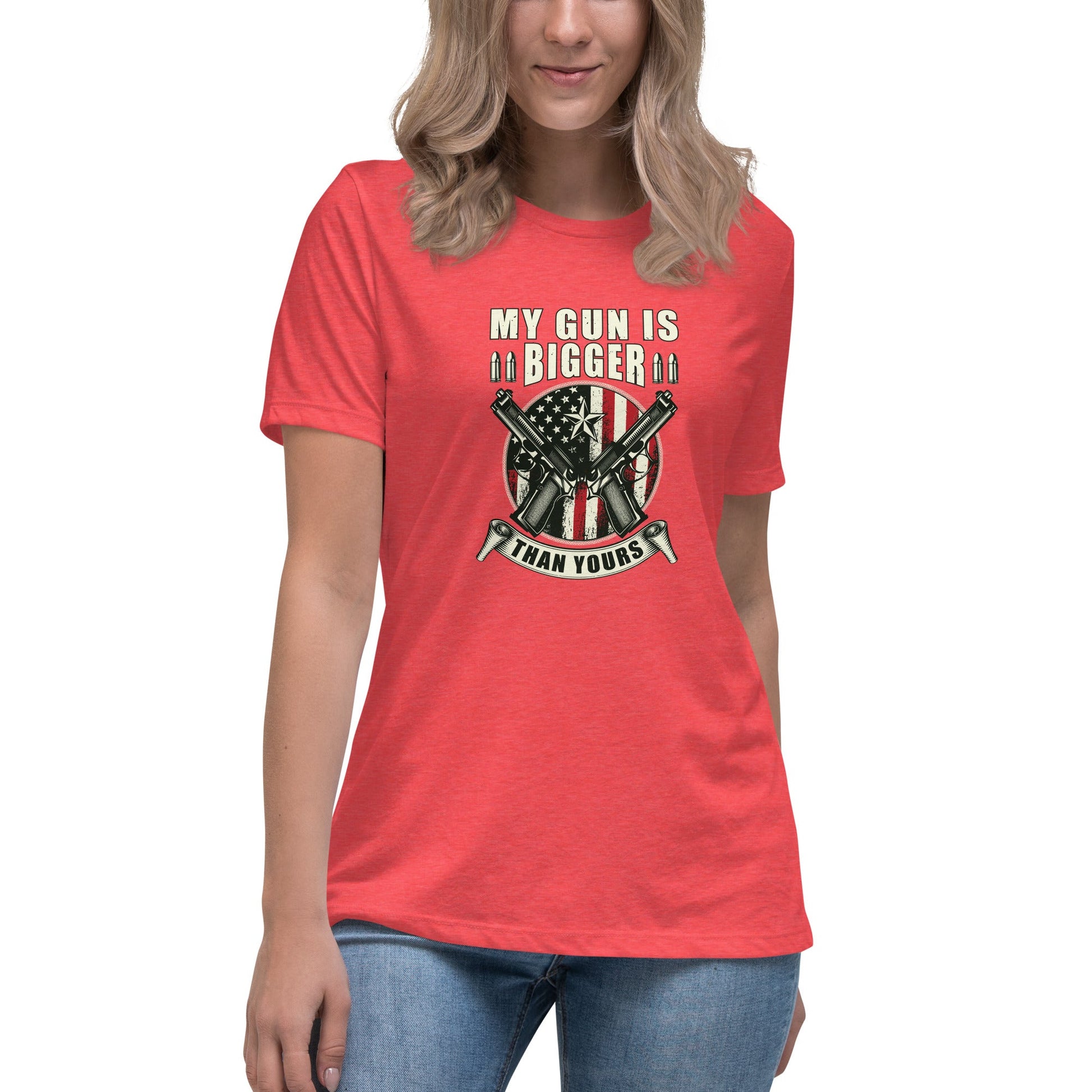 Liberty & Lead Apparel Heather Red / S My Gun Is Bigger