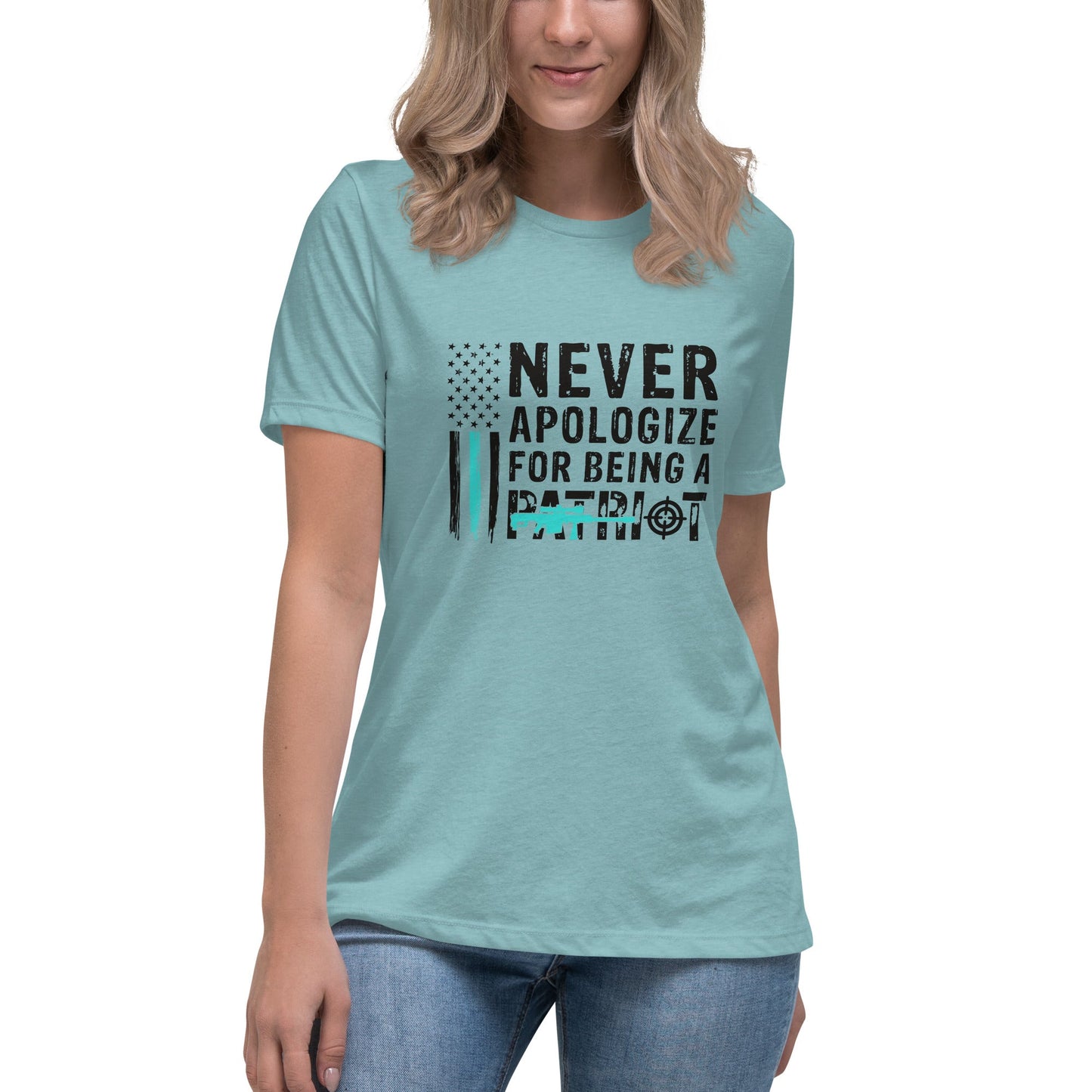 Liberty & Lead Apparel Heather Blue Lagoon / S Never Apologize 2