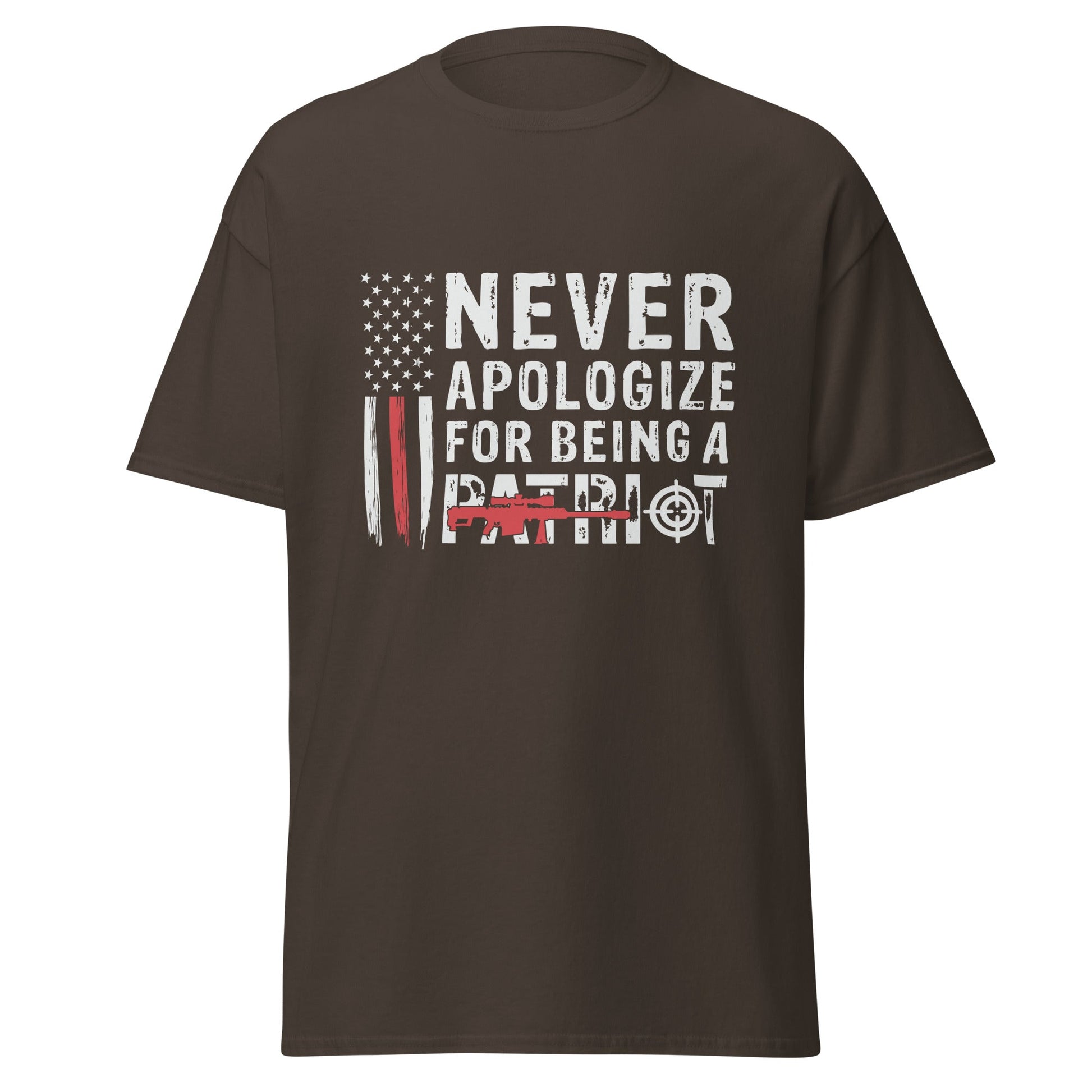 Liberty & Lead Apparel Dark Chocolate / S Never Apologize - Men's Classic Tee