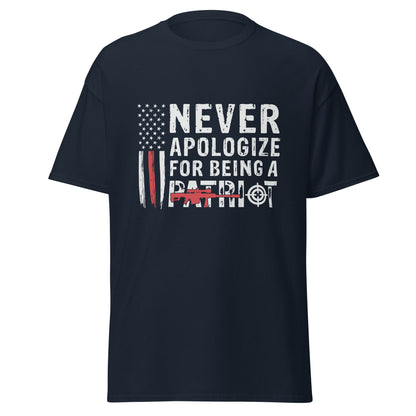 Liberty & Lead Apparel Navy / S Never Apologize - Men's Classic Tee