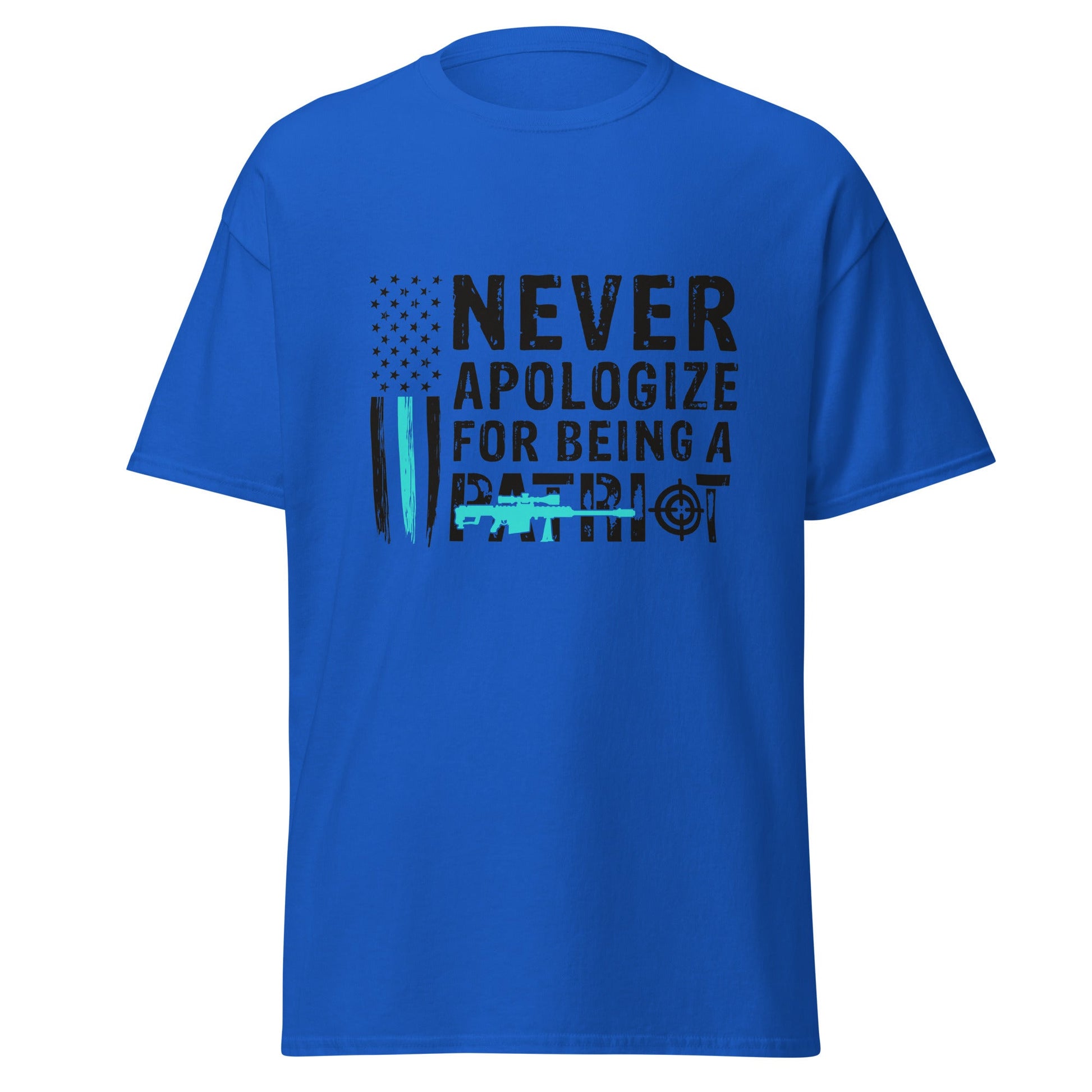 Liberty & Lead Apparel Royal / S Never Apologize - Men's Classic Tee