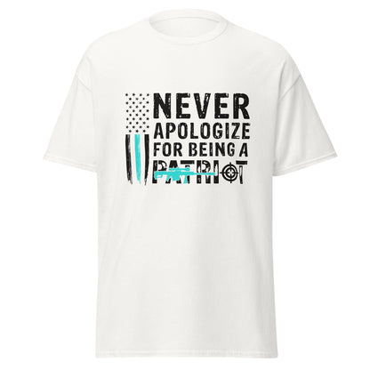 Liberty & Lead Apparel White / S Never Apologize - Men's Classic Tee