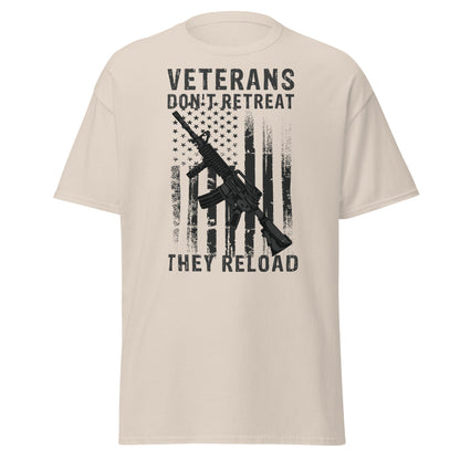 Liberty & Lead Apparel Natural / S Veterans Don't Retreat - Men's Classic Tee