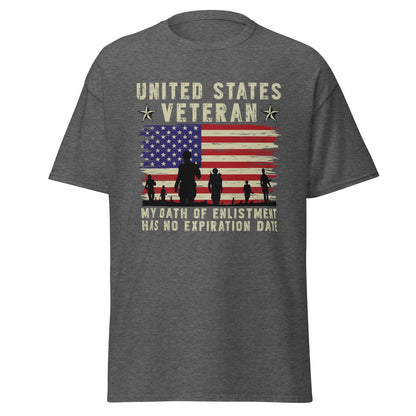 Liberty & Lead Apparel Dark Heather / S Veterans Oath - Men's Classic Tee