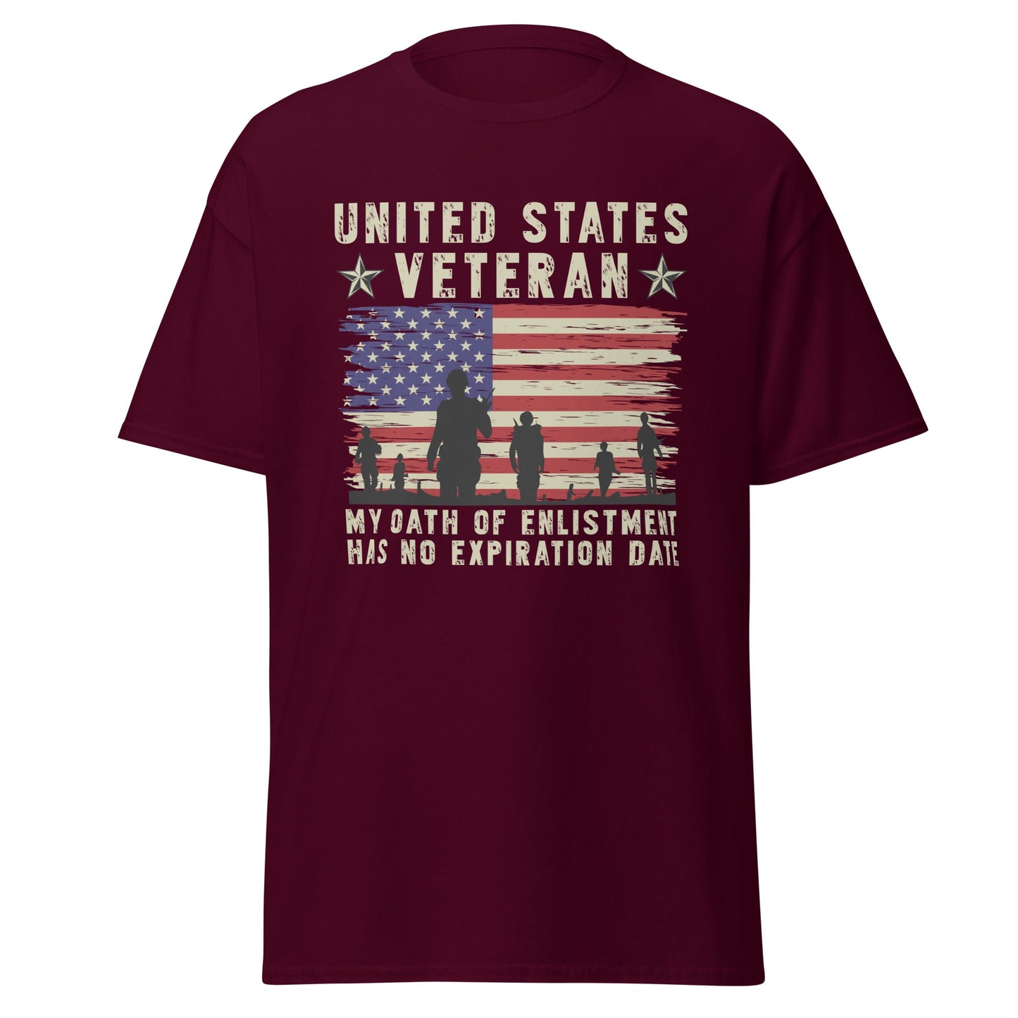 Liberty & Lead Apparel Maroon / S Veterans Oath - Men's Classic Tee