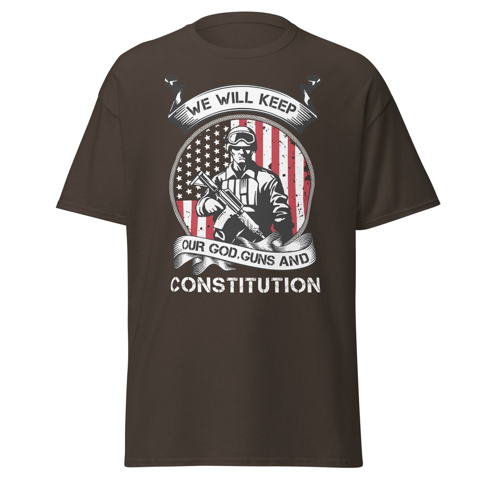 Liberty & Lead Apparel Dark Chocolate / S We'll Keep Our God - Men's Classic Tee