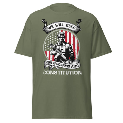 Liberty & Lead Apparel Military Green / S We'll Keep Our God - Men's Classic Tee