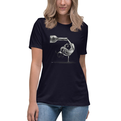 Liberty & Lead Apparel Navy / S Wine Time - Ladies Relaxed Tee