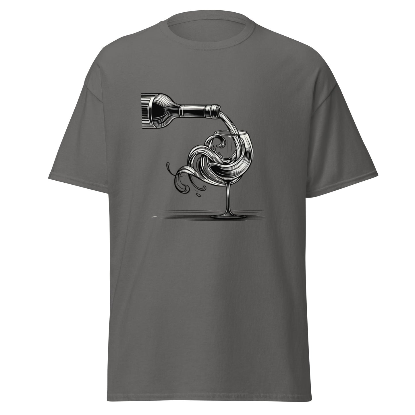 Liberty & Lead Apparel Charcoal / S Wine Time - Men's Classic Tee