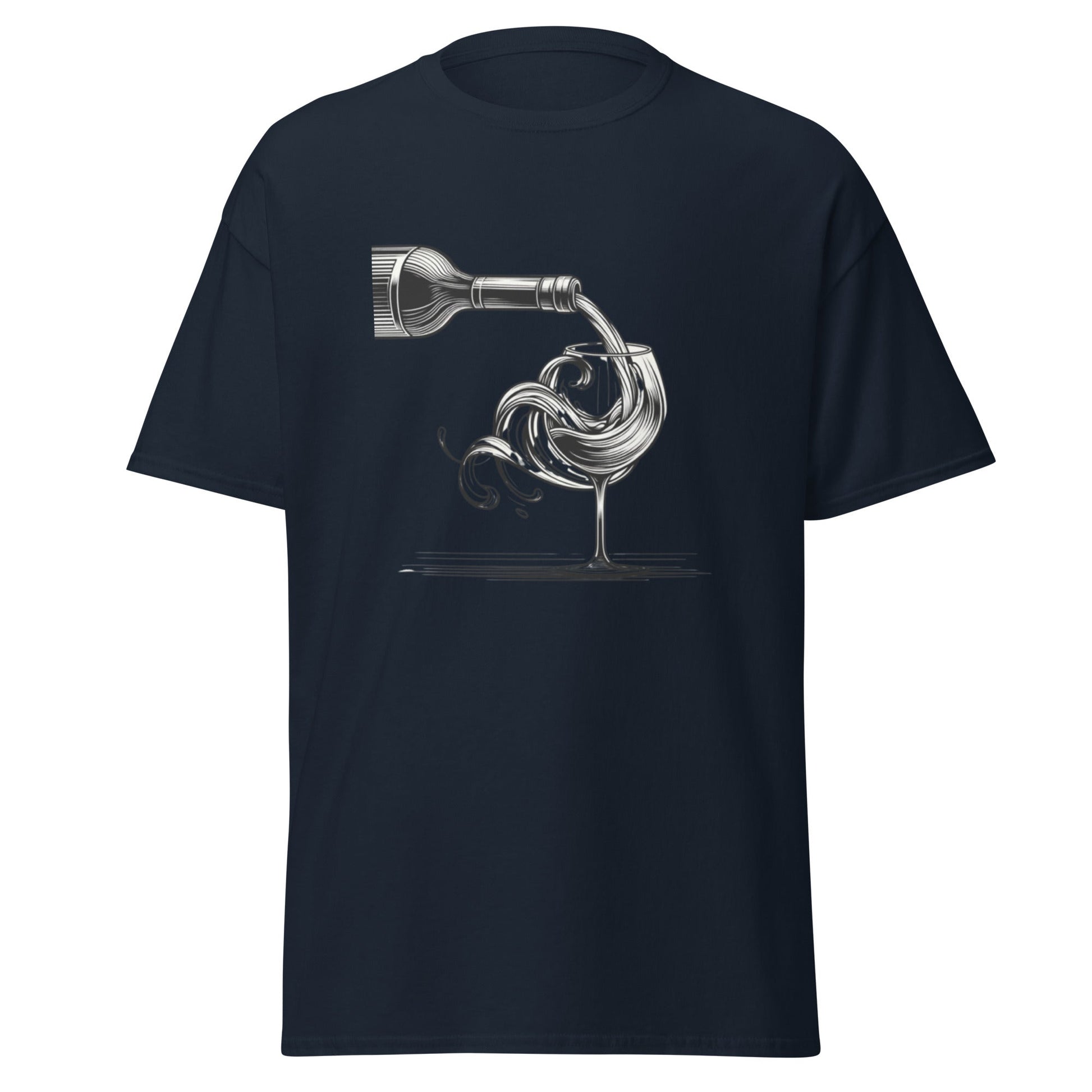 Liberty & Lead Apparel Navy / S Wine Time - Men's Classic Tee